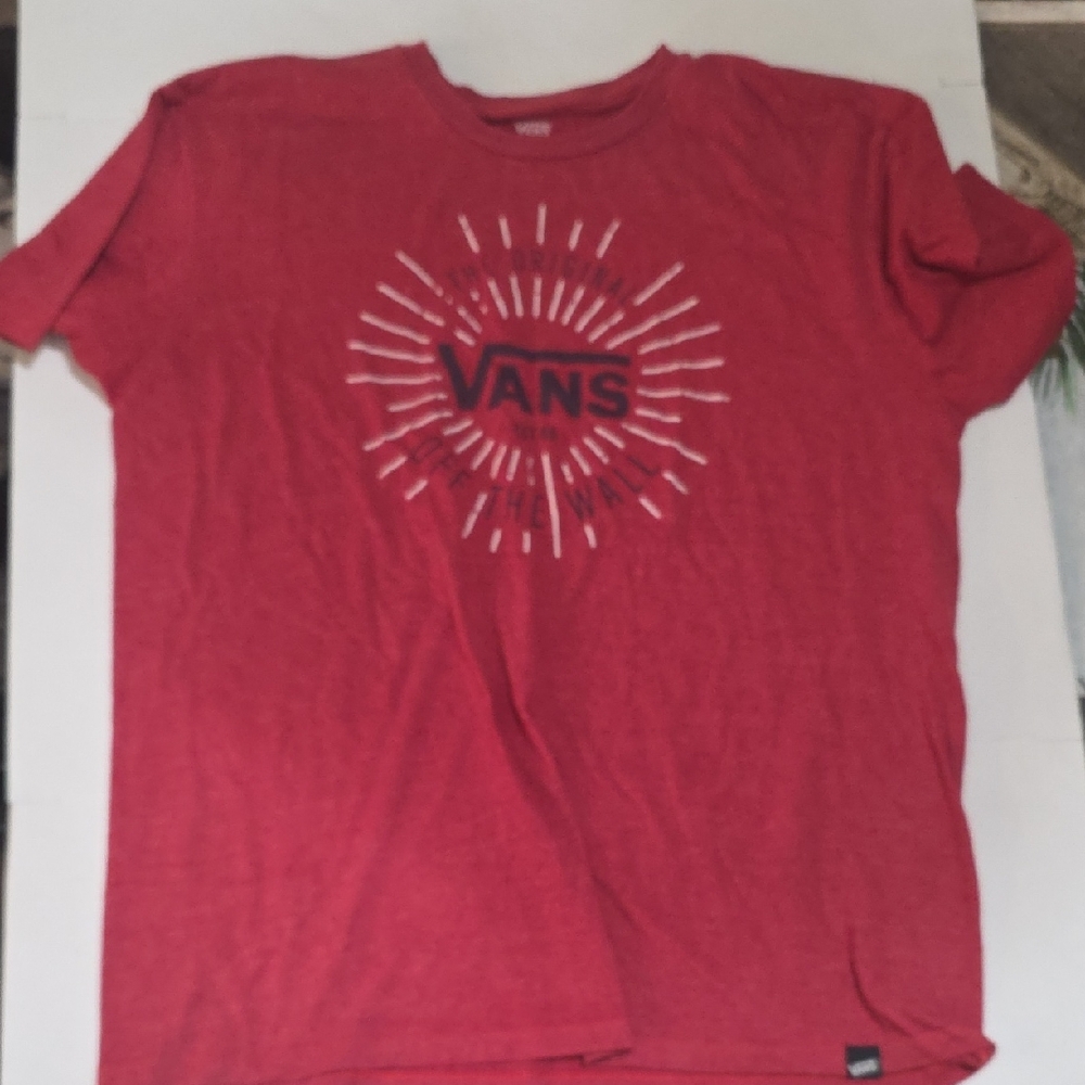 Mens Size XL Vans Red Tshirt